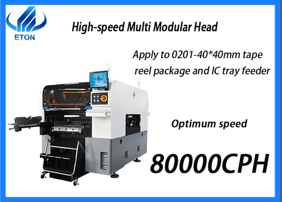 0201 SMD-Montagemaschine Mittlere Geschwindigkeit 80000CPH Für BGA QFP