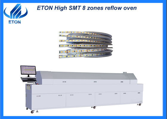 8 Zonen SMT-Rückflut-Oven Full Hot Air Modular-Heizungs-Struktur
