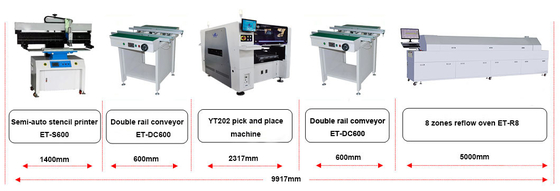Heiße verkaufende Multifunktions-Auswahl YT 202 und Platzmaschine für Bestückungsmaschine PWBs SMD