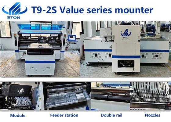 Automatische 136 Köpfe 500000 CPH führten flexible Streifen-Licht Smt-Auswahl und Platz-Maschine