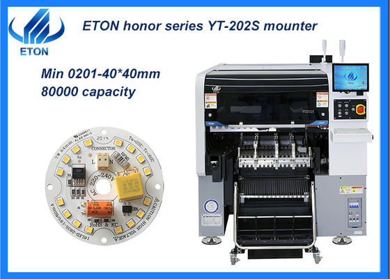 0201 Komponenten SMT-Auswahl-Platz-Maschinen-ultra hohe Präzisions-Doppelarm-Doppelmontage-Kopf