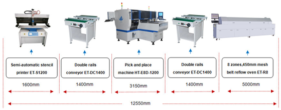 Magnetische Linearmotor LED-Glühlampe Tube Strip Lichtmachmaschine Dual Modul 90000CPH 8KW