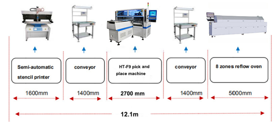 Doppelmodule SMT Pick And Place Machine 68 Köpfe für LED-Rohrlicht / Streifenlicht