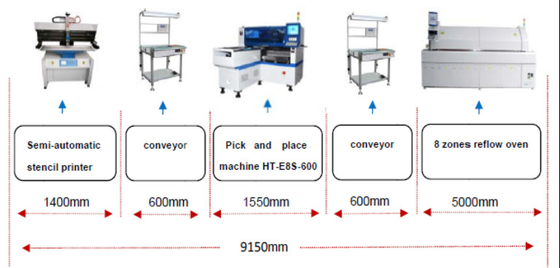 12 Düsen ein Modul maximales 600mm PWB, das SMT-Platzierungs-Maschine anbringt