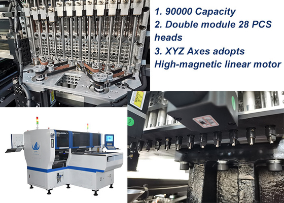 Doppelkopf-SMT-Pick-and-Place-Maschine für LED-Leuchten / elektrische Produkte
