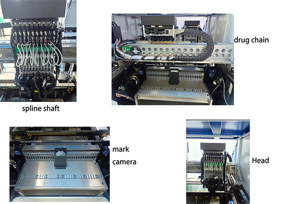 Doppelarm Viermodul-flexible Neonbeleuchtung der SMT-Auswahl-Platz-Maschinen-6KW, die Maschine herstellt
